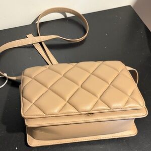 H&M Tan Quilted Crossbody Bag